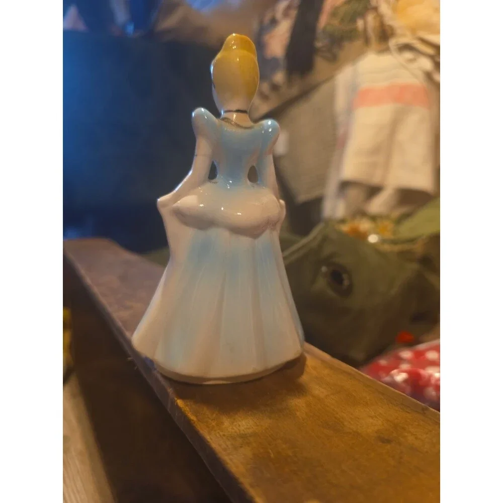 1960s WALT DISNEY Porcelain CINDERELLA Figurine Original Wales Stickers Japan